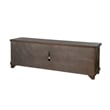 Anva TV Media Console- Shelves- Doors- Dark Brown Mahogany- 74 Inch