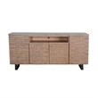 Desy TV Media Entertainment Console- Fluted Doors- Light Brown 72 Inch