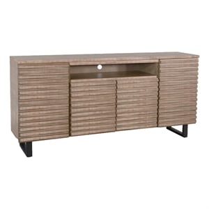 Desy TV Media Entertainment Console- Fluted Doors- Light Brown 72 Inch