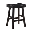Casy 4pc Counter Height Table Set- 3 Contoured Stools- Black Wood