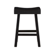 Casy 4pc Counter Height Table Set- 3 Contoured Stools- Black Wood