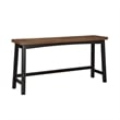 Casy 4pc Counter Height Table Set- 3 Contour Stools- Black Brown Wood