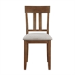 Penny 7pc Dinette Set- Table and 6 Beige Dining Chairs- Cherry Wood
