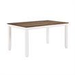 Dobby 7pc Dinette Set- Table and 6 Dining Chairs- White Brown Wood