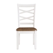 Dobby 7pc Dinette Set- Table and 6 Dining Chairs- White Brown Wood