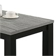 Tex 3pc Coffee and Side End Table Set- Gray Top- Black Wood Legs
