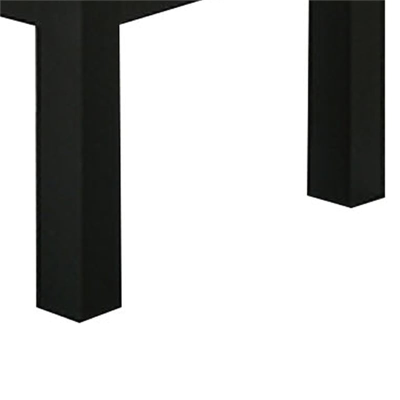 Tex 3pc Coffee and Side End Table Set- Gray Top- Black Wood Legs
