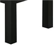Tex 3pc Coffee and Side End Table Set- Gray Top- Black Wood Legs