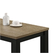 Tex 3pc Coffee and Side End Table Set- Brown Top- Black Wood Legs
