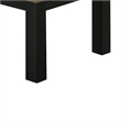Tex 3pc Coffee and Side End Table Set- Brown Top- Black Wood Legs