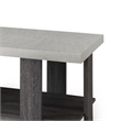 Birz 3pc Coffee and Side End Table Set- Beige Wood Top- Gray Base