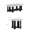 Birz 3pc Coffee and Side End Table Set- Beige Wood Top- Gray Base