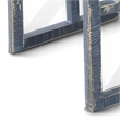 Rena 3 Piece Nesting Accent Table Set- Slatted- Rustic Blue Mahogany