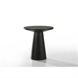 Bili 3pc Round Coffee- End and Console Table Set- Ebony Black Wood