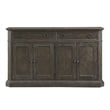 Koa 66 Inch Sideboard Server Console- 2 Beveled Drawers- Driftwood Brown