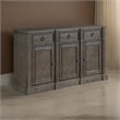 Koa 67 Inch Sideboard Server Console- 3 Beveled Drawers- Driftwood Brown