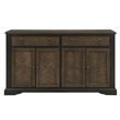 Tom 66 Inch Sideboard Server Cabinet- 2 Drawers- Inner Shelves- Brown Wood