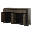 Tom 66 Inch Sideboard Server Cabinet- 2 Drawers- Inner Shelves- Brown Wood