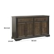Tom 66 Inch Sideboard Server Cabinet- 2 Drawers- Inner Shelves- Brown Wood