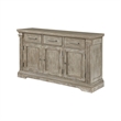 Ruth 60 Inch Sideboard Server Buffet- 3 Drawer- 3 Cabinet- Rustic Gray Wood