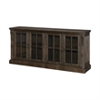 Vill 73 Inch Sideboard Buffet Server- 2 Double Door Cabinets- Brown Wood