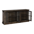 Vill 73 Inch Sideboard Buffet Server- 2 Double Door Cabinets- Brown Wood