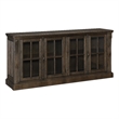 Vill 73 Inch Sideboard Buffet Server- 2 Double Door Cabinets- Brown Wood