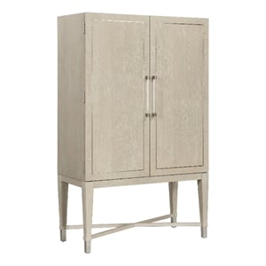 Olto Bar Cabinet- 68 Inch- 2 Shelves and Stemware Racks- Brown Veneer