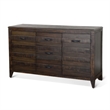 Cacia Sideboard Buffet Console- 3 Drawers and 2 Cabinets- Dark Brown