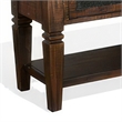 Flint Sideboard Buffet Console- 2 Doors- 3 Drawer- Shelf- Rustic Brown
