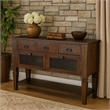 Flint Sideboard Buffet Console- 2 Doors- 3 Drawer- Shelf- Rustic Brown