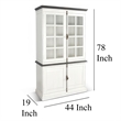 Orso Accent Sideboard Buffet and Hutch- 2 Glass Doors- Shelves- White