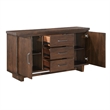 Bloi Sideboard Buffet Console- 60 Inch- 3 Drawers 2 Cabinets- Brown