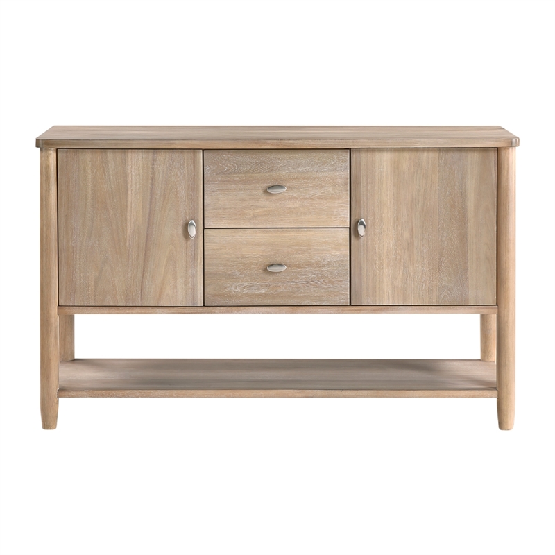 Rinie Sideboard Buffet Console- 2 Drawer and Cabinets- Brown
