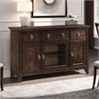 Rinie Sideboard Buffet Console- 3 Drawer 3 Cabinet- Cherry Brown Wood