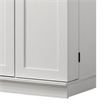 Coe 71 Inch Storage Cabinet Wardrobe with Swing Out Door- White Solid Wood
