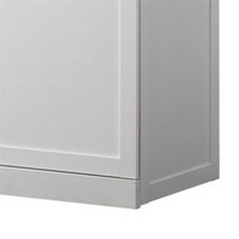 Bre 71 Inch Wardrobe Cabinet Armoire- Drawers- Hanging Rod- White Wood