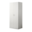 Cae 72 Inch Cabinet Armoire with Shelf- Hanging Rod- Double Door- White