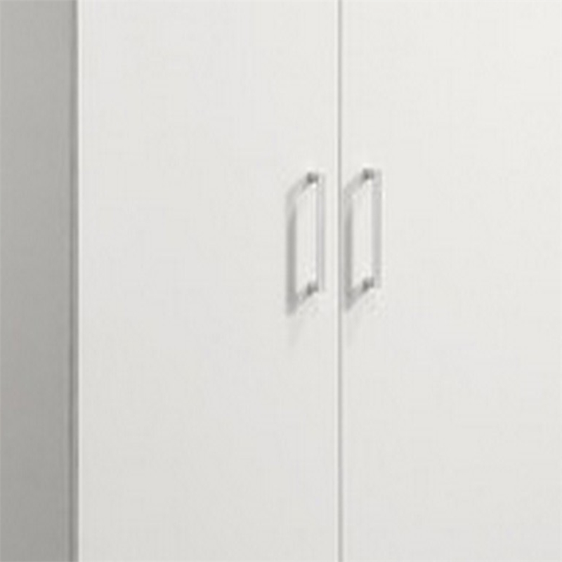 Cae 72 Inch Cabinet Armoire with Shelf- Hanging Rod- Double Door- White