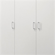 Clan 72 Inch Wardrobe Cabinet Armoire with Shelf-  Hanging Rod- White Wood
