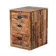 Havi File Cabinet- 3 Drawers- Black Cup Handles- Rustic Light Brown