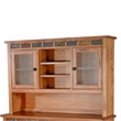 Marv Accent Buffet and Hutch- Stemware- 3 Drawers- 4 Cabinets- Brown