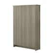 Nena Bookcase with 6 Shelves and 4 Cabinet Doors- Gray Wood 71 Inch