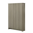 Nena Bookcase with 6 Shelves and 4 Cabinet Doors- Gray Wood 71 Inch