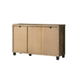 Elia Shoe Cabinet with 3 Doors and 6 Shelves- Dusty Oak Brown 45 Inch