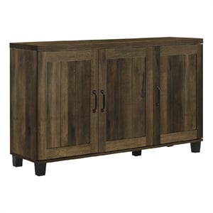 Elia Shoe Cabinet with 3 Doors and 6 Shelves- Dusty Oak Brown 45 Inch
