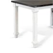 Zena Writing Desk- White Turned Legs- 56 Inch Rectangular Brown Top