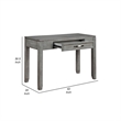 Thiem Writing Laptop Desk- 1 Drawer- Gray Wood Veneer- 42 Inch