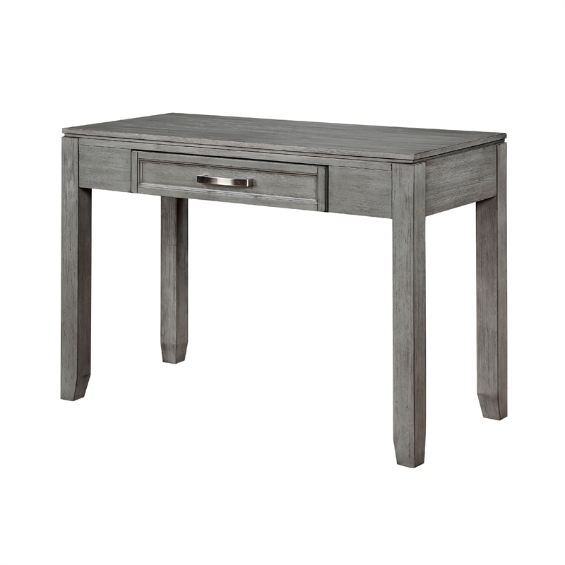 Thiem Writing Laptop Desk- 1 Drawer- Gray Wood Veneer- 42 Inch