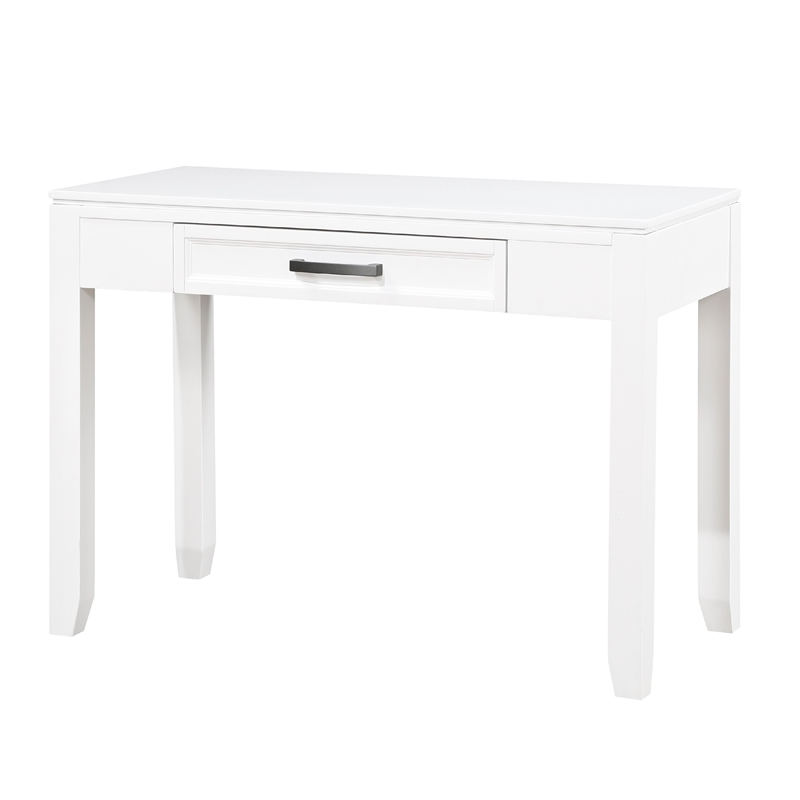 Thiem Writing Laptop Desk- 1 Drawer- White Veneer- 42 Inch